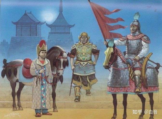 唐军骑兵,由于源自北朝具装,还需要面对坚固的步兵方阵,所以马会披甲
