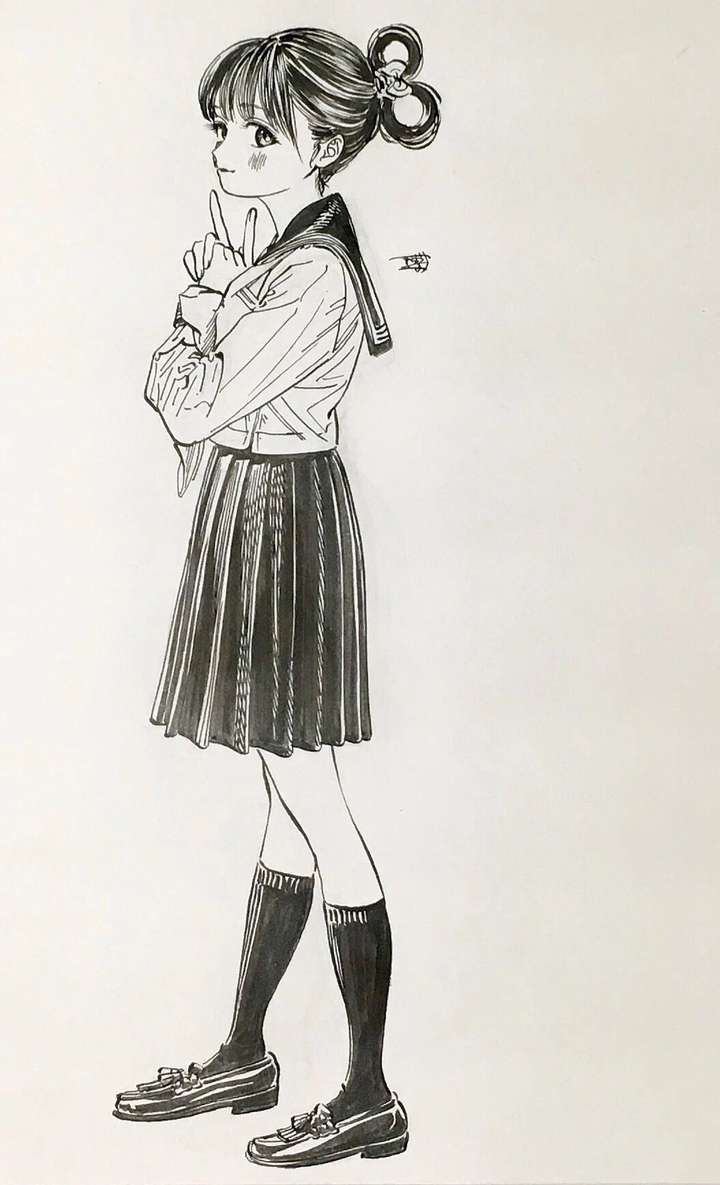 超精细的漫画线稿,这套手绘作品画出了青春美少女的日常!