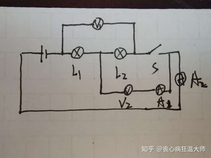 初中电学等效电路图?