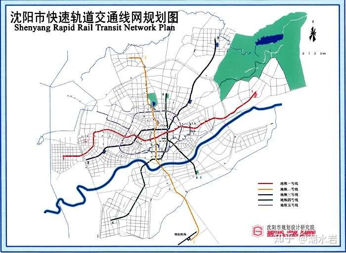 1999年版沈阳市快速轨道交通线网规划图