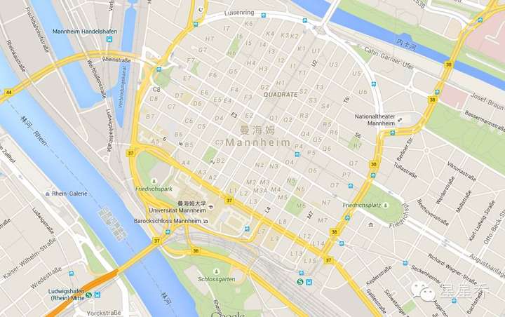 【曼海姆mannheim】位于德国的正南靠西吧,离法兰克福1个小时车程,离