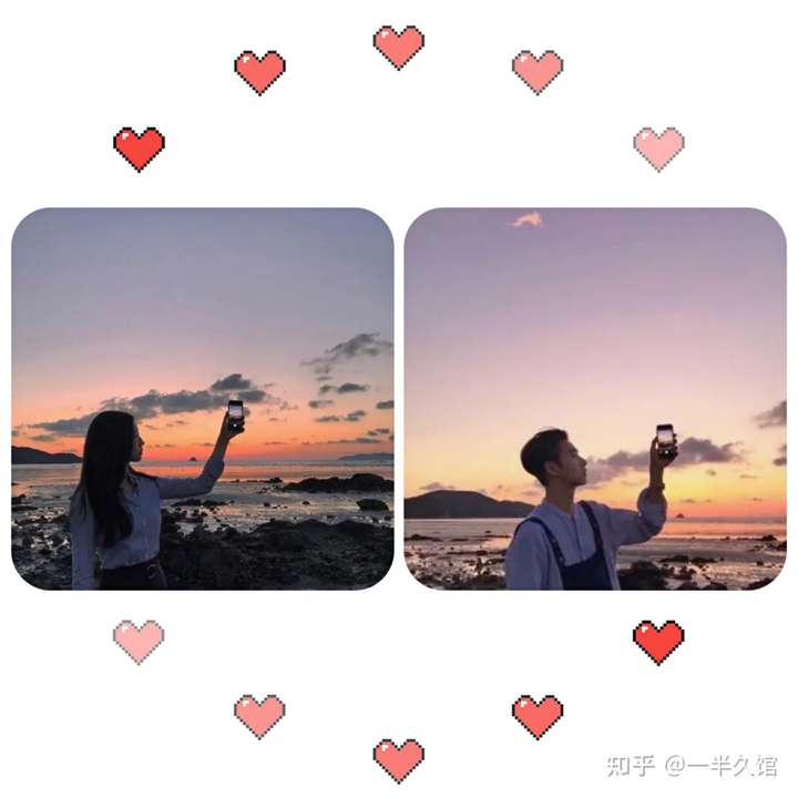 有暖色系真人情侣头像吗?
