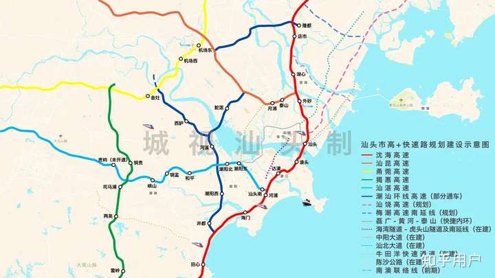 比如 第五个数字"六"(六条高速公路),去年(2020年)汕湛高速和潮汕环线