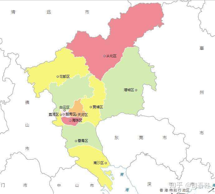 广州行政区划地图