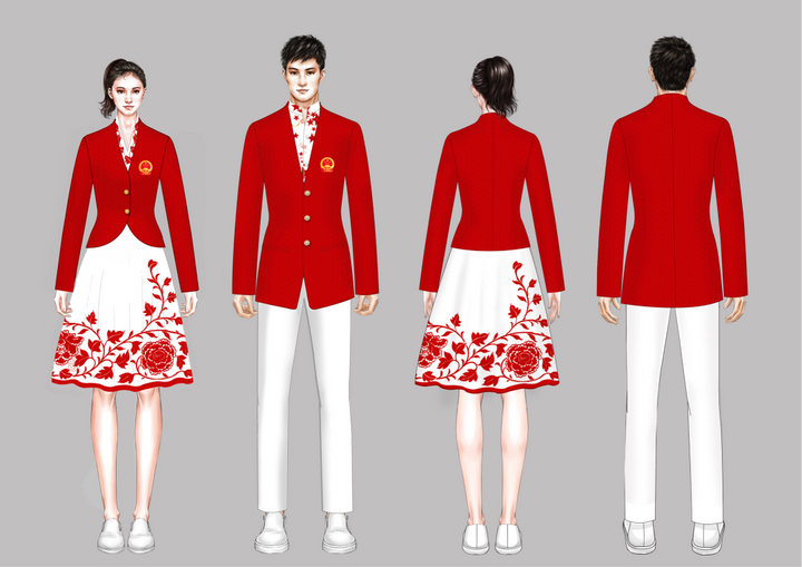奥运北服设计团队为2020东京奥运会中国体育代表团入场设计礼仪服装
