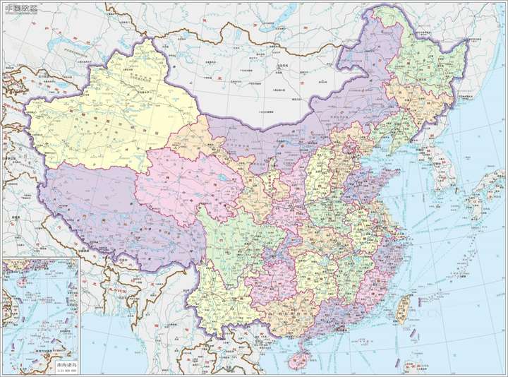 中国地图高清版,县级包含在内,知乎大神谁有?