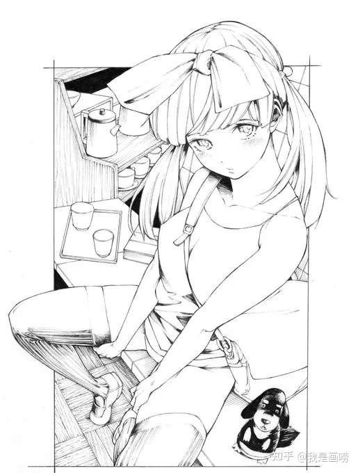 分享日本插画师 ガガイモ的线稿 本子画手速速来保存了!