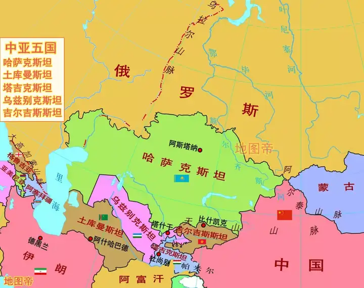 为什么中亚五国的首都(前首都)都距国境线这么近?