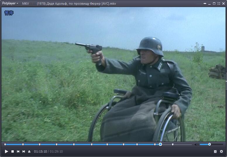 求出处,坐轮椅开枪的二战恶搞电影?