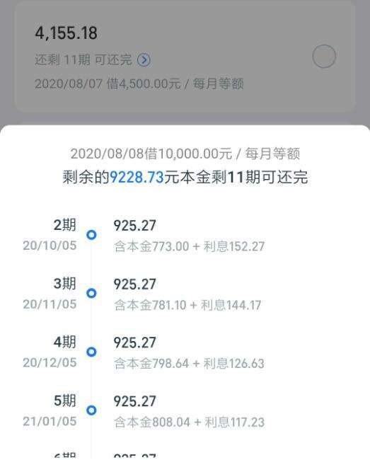 借呗分期后,为什么上个月看到这个月要还的金额和实际的不一样呢?