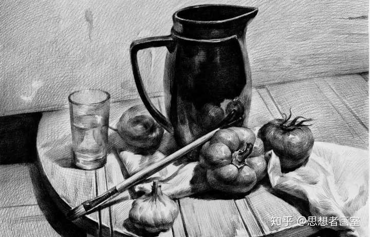 素描静物画得灰蒙蒙可不行,容易被阅卷老师略过!