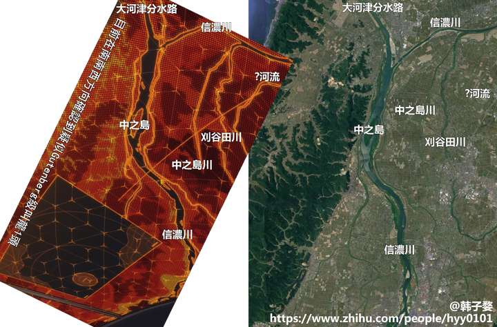 这个地方是现实中 日本新潟县燕市附近 地图中间的河流是信浓川.