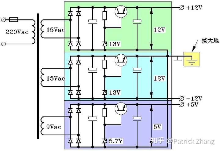 串联型稳压电源的电路图