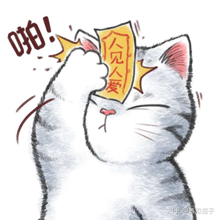 求猫猫往头上贴符的系列图片,有脱非入欧,一夜暴富什么的,谢谢大家啦.