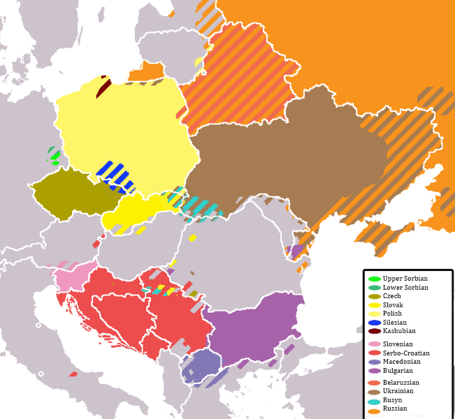 二, 斯拉夫语族有两个方言连续体