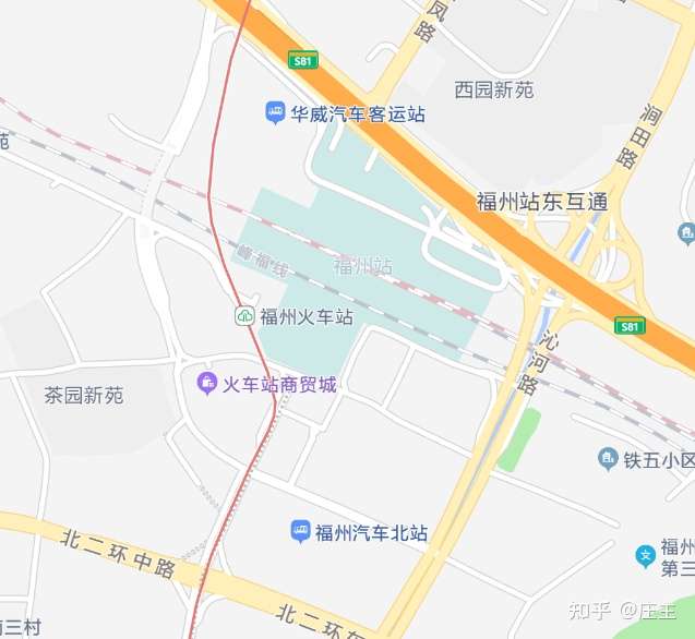 福州火车站有地铁1号线连接 via:高德地图