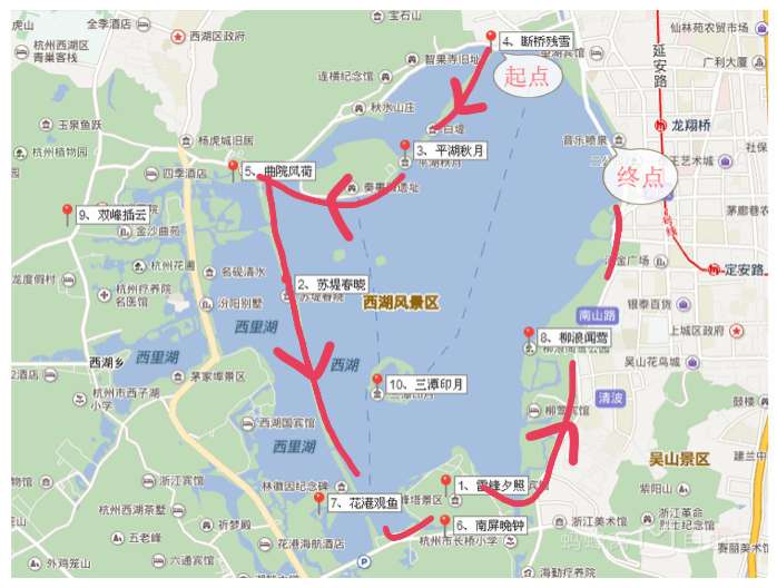 西湖一日游线路有哪些建议?-大司部落自驾旅游网