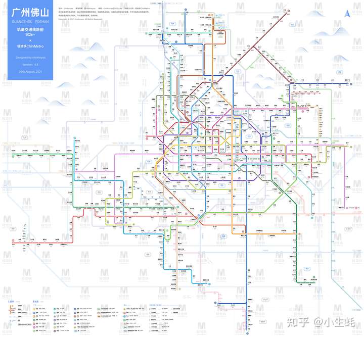 广州佛山轨道交通线路网 近期规划图(by 轻地铁)