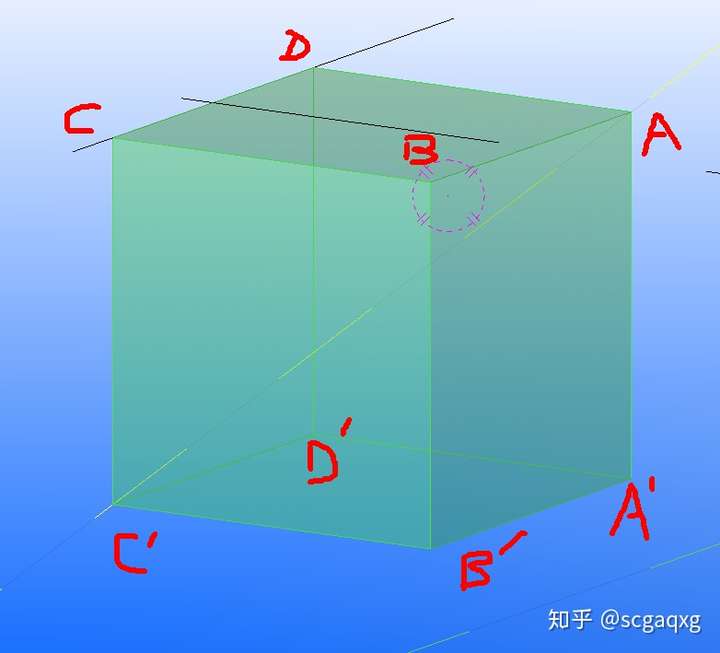如何画正方体对角线的中垂面