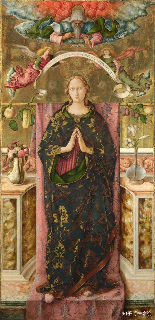 寻一幅中世纪油画:好像是一个圣母 合掌 眼神呆滞 看起来像在翻白眼