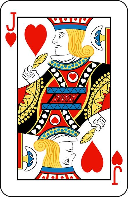 扑克牌中的「j」「q」「k」还有「大小王」代表哪些历史人物?