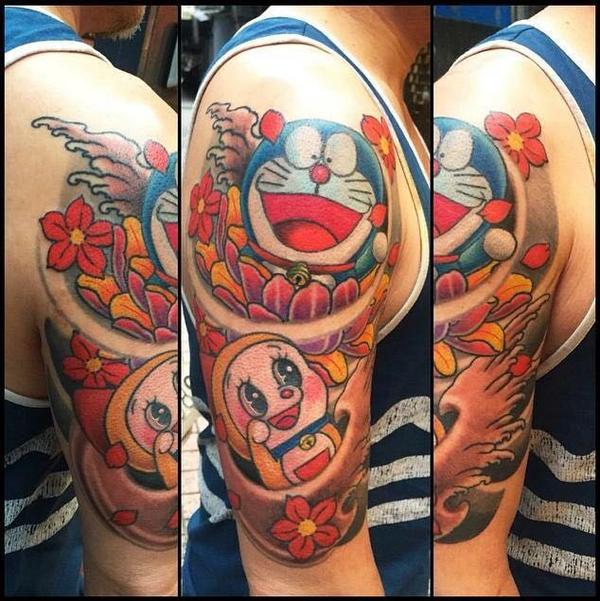 哆啦a梦…我可以证明这个纹身师是个有趣的人