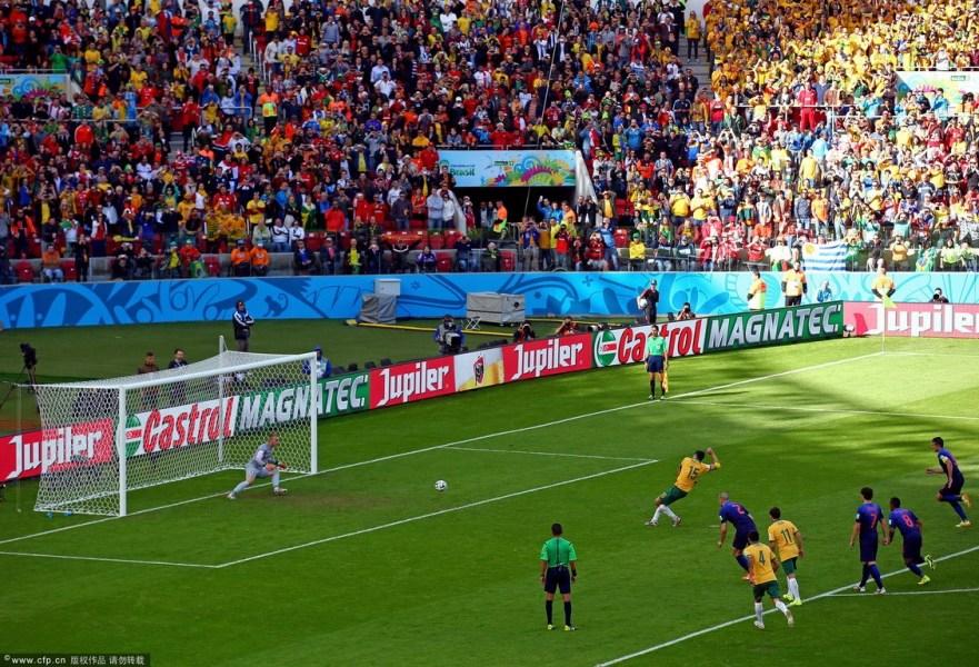 如何评价 2014 巴西世界杯荷兰 vs. 澳大利亚比