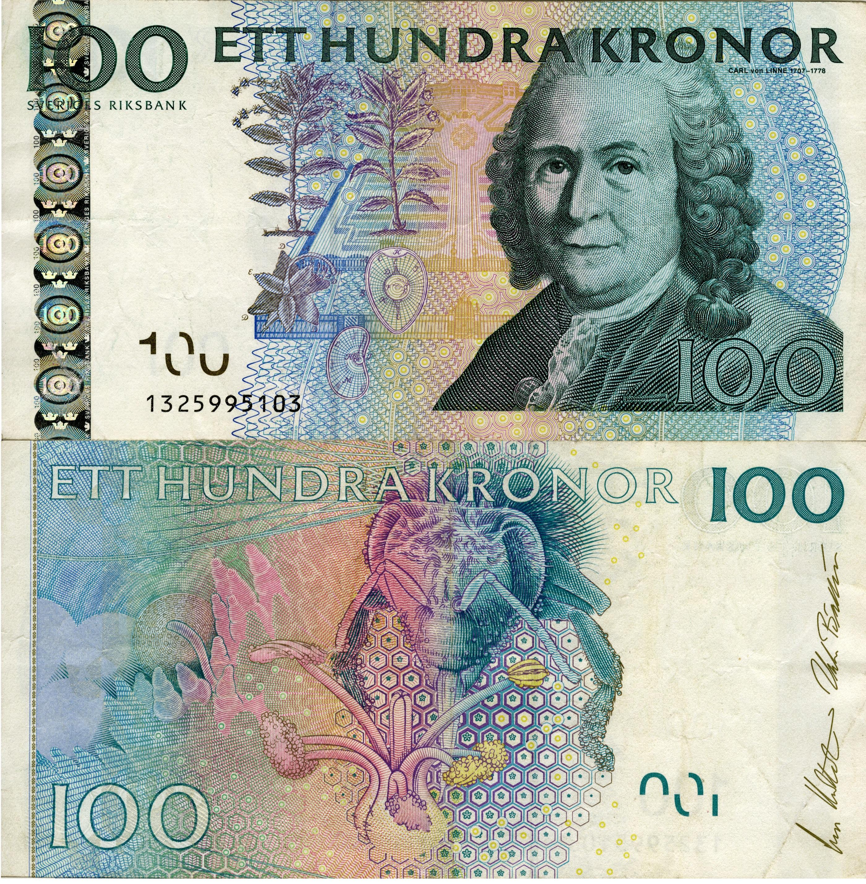 100 瑞典克朗(sek)