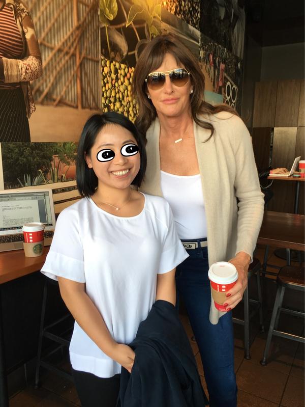 星巴克写稿子的中国女娃遇到卡戴珊的变性继父bruce(caitlyn) jenner