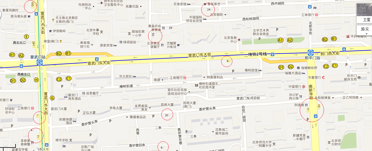 谷歌地图城市道路旁边的数字标记什么含义?