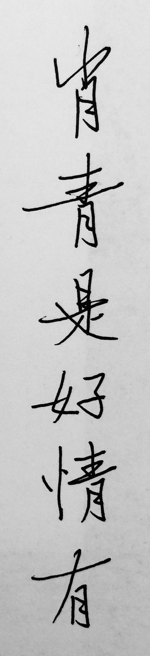 「肖」,「青」,「是」,「好」,「情」和「有」这几个字怎么写比较好看