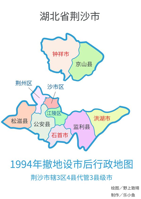 图解建国后湖北荆州行政区划变更史