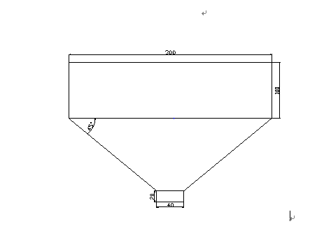 料斗的设计主要考虑其容积及自流下料 ,因此料斗设计成上面为立方体
