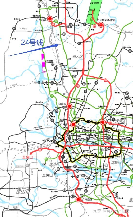 重磅广州53条地铁高清规划图流出