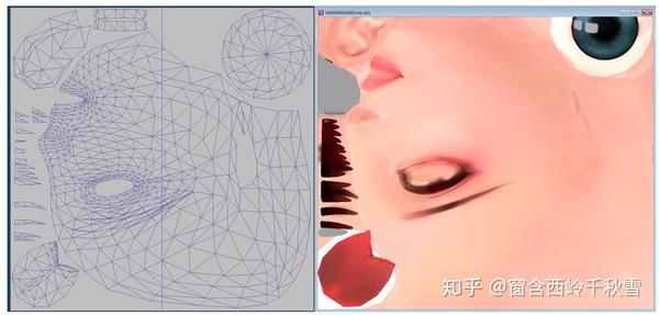 fbx】的【展uv图形】与此【面部贴图】的旋转方向一致.