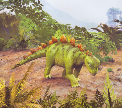 剑龙为一种巨大的草食性恐龙,生存在侏罗纪晚期.