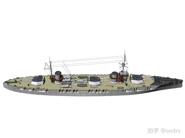 布勃罗夫1914年波罗的海战列舰方案1/700水线建模