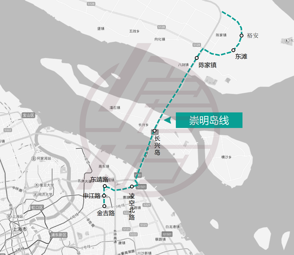 2023年) 崇明线站点图: 利好板块:金桥,高行,曹路,长兴岛,崇明岛 1