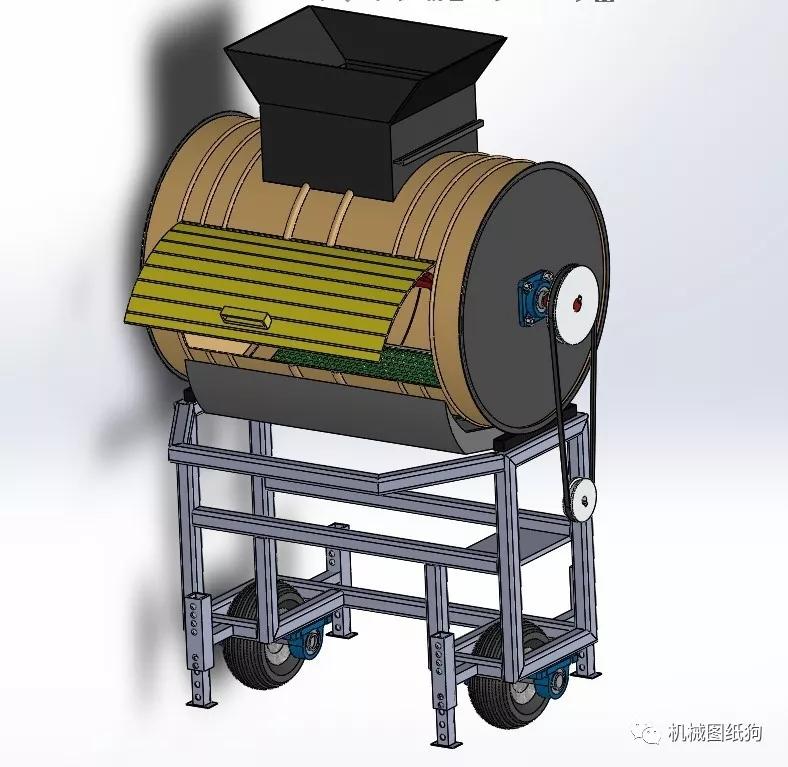 【农业机械】玉米脱粒机3d图纸 solidworks设计