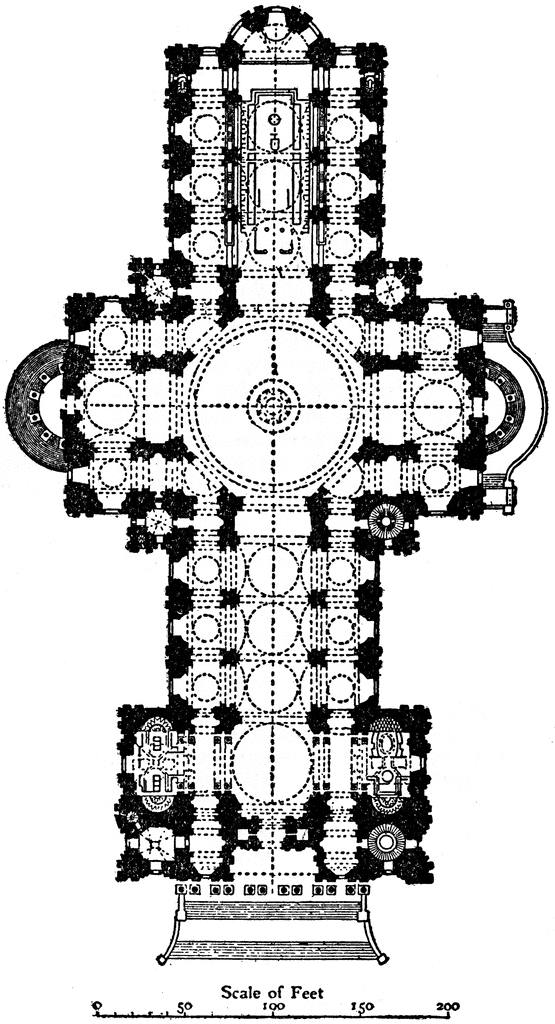 圣保罗大教堂是英国的皇家建筑师:克里斯道佛·仑.