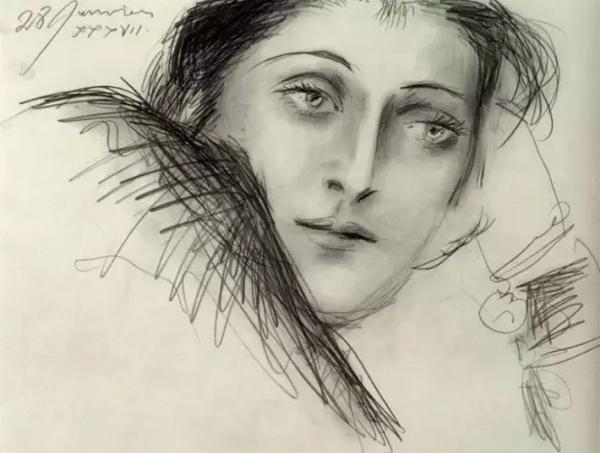 巴勃罗-毕加索《朵拉玛尔的忧伤肖像》(portrait de dora maar