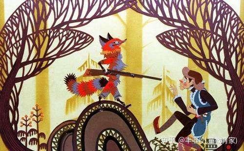 剪纸动画《狐狸打猎人》