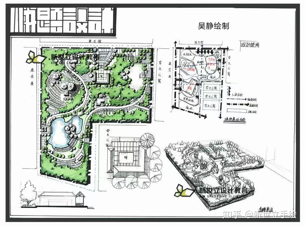 想知道风景园林快题设计学习就是抄节点然后放进去吗