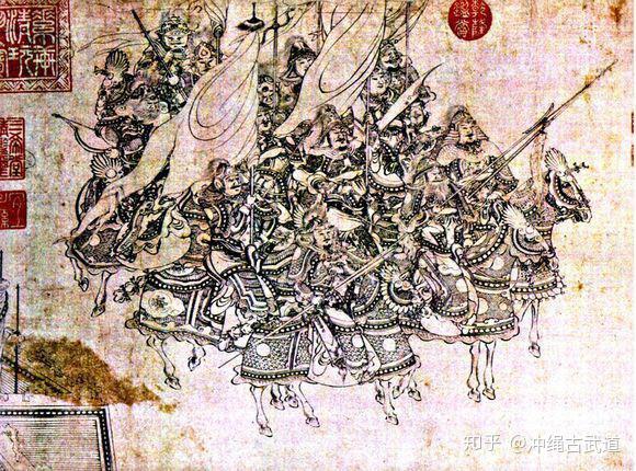 《免胄图》北宋李公麟绘现藏台北故宫博物院