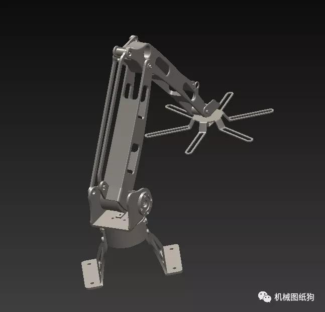 机器人码垛机械臂简易结构3d模型图纸solidworks设计