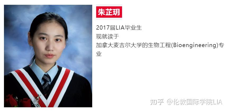 我叫朱芷玥,是lia 2017届毕业生,目前就读于加拿大麦吉尔大学的生物