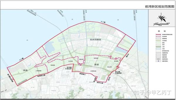 新区规划范围包括杭州湾新区及与之接壤的余姚,慈溪部分区域,西至余姚