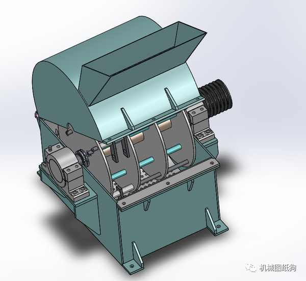 【农业机械】小型饲料粉碎机3d数模图纸 solidworks设计