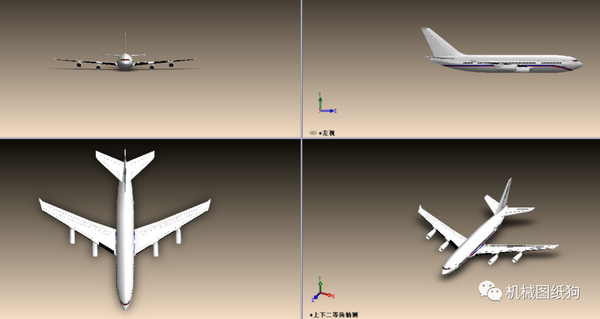 【飞行模型】ilyushin-il-96伊尔-96客机模型3d图纸 solidworks设计