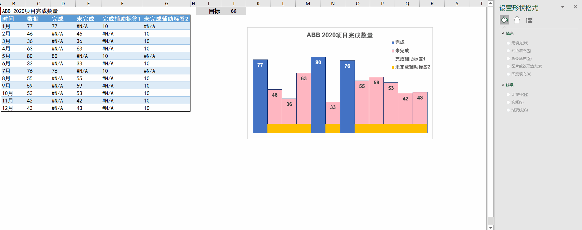【excel必知必会】图表以及数据可视化[4]—善用辅助数据列